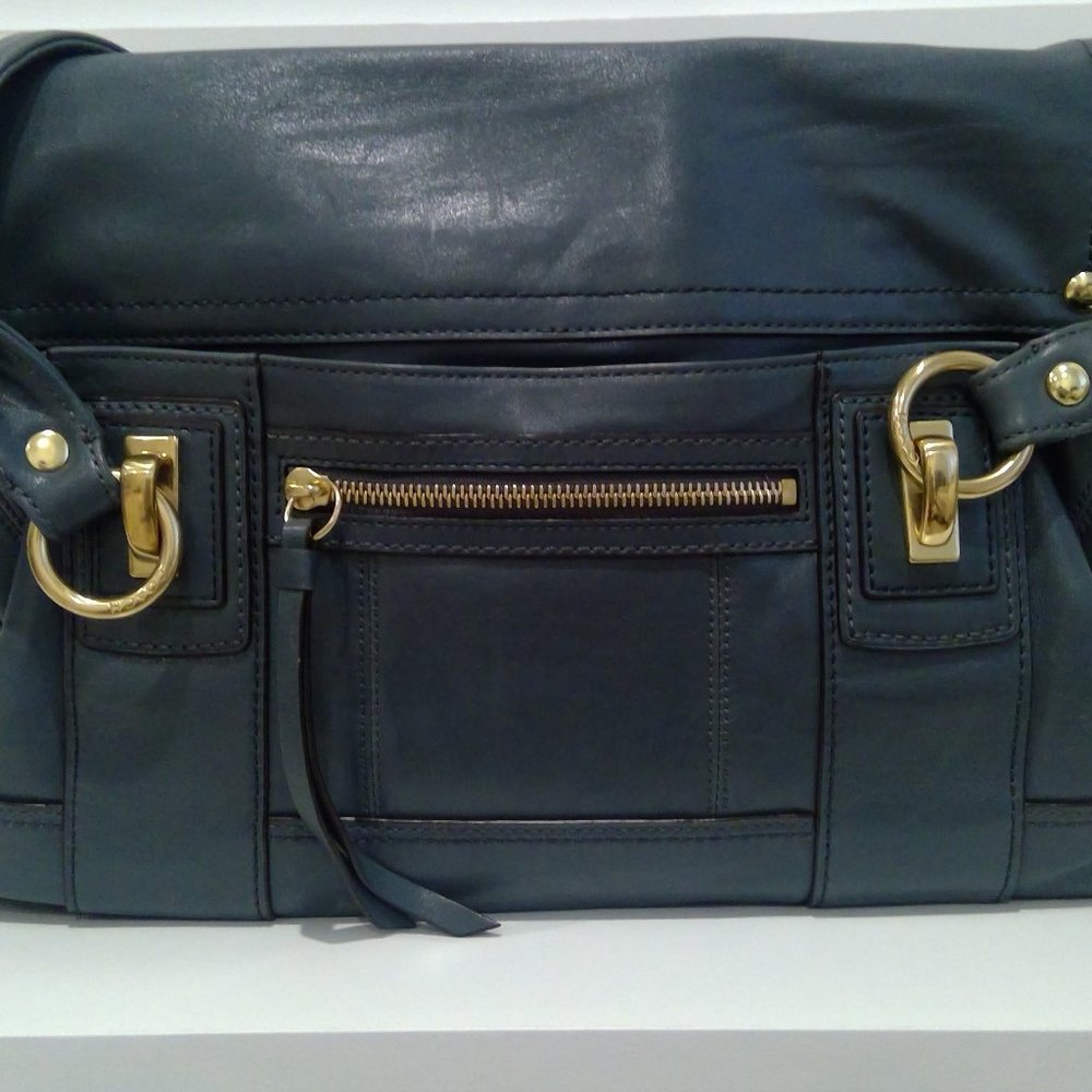 Coach Large Blue Shoulder Bag Tote - Picture 2 of 7